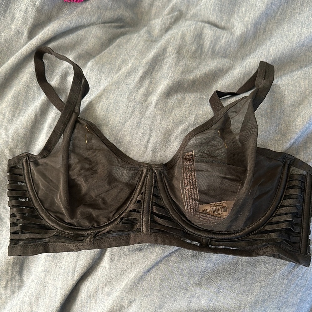COPY - Victoria Secret Black Sheer Unlined Bra
